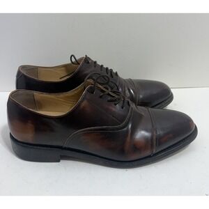 Samuel Windsor Shoes Men's Size 9.5 Leather Cap To Oxford Dress Shoes Ox Blood